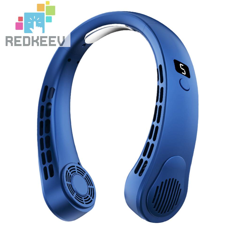 Quạt Làm Mát Đeo Cổ Nhanh Chóng Màn Hình Kỹ Thuật Số Di Động Cho Nam Và Nữ