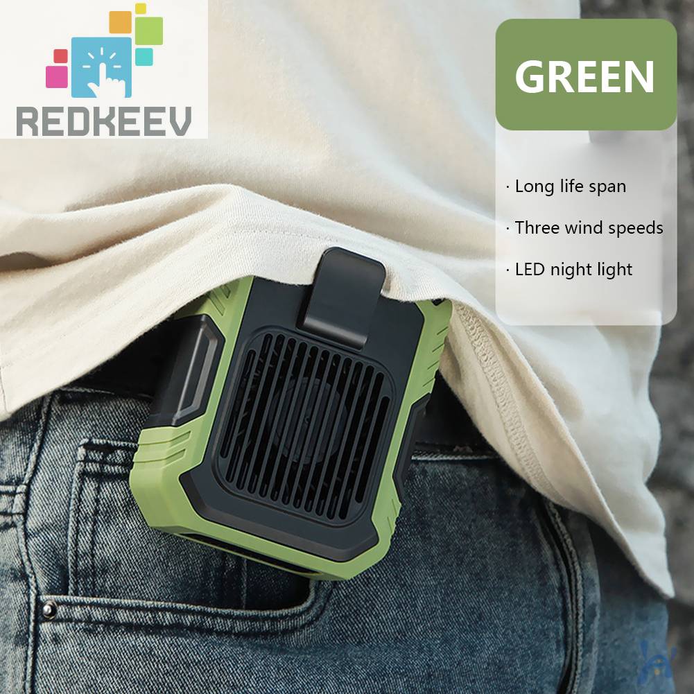 Quạt Làm Mát Đeo Thắt Lưng 3 Tốc Độ 4000mAh 4000mAh Có Thể Sạc Lại Bằng Cổng USB