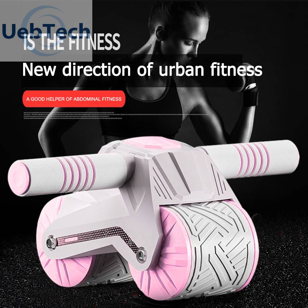 Con Lăn Tập Bụng Kèm Đệm Đầu Gối Màu Sắc Ngẫu Nhiên An Toàn Không Ồn