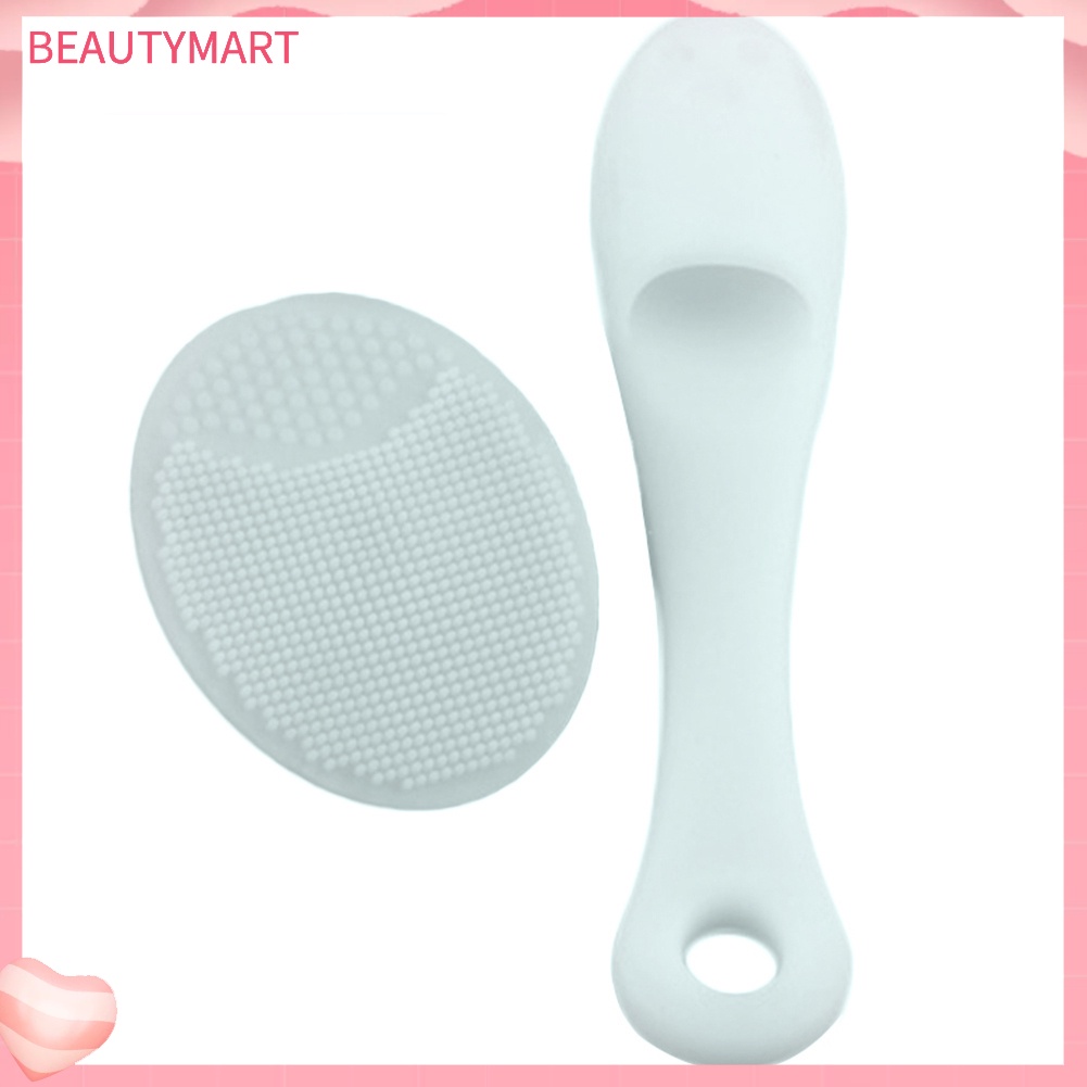 Set 2 Cọ Rửa Mặt Bằng Silicon Siêu Mềm Loại Bỏ Mụn Đầu Đen