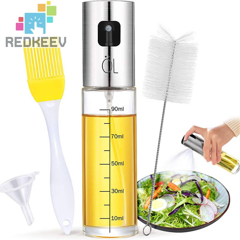 Bình Xịt Dầu Olive Bằng Kính Cấp Thực Phẩm 100ml Tiện Dụng Nướng BBQ / Salad