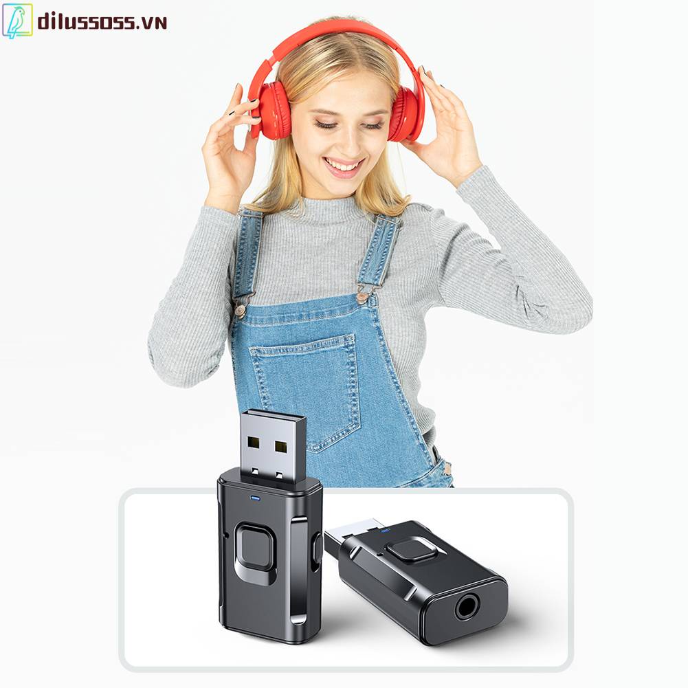 Thiết Bị Truyền Nhận Tín Hiệu Bluetooth 5.0 AUX 2 Trong 1