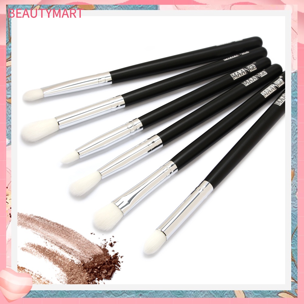 Set 6 Cọ Trang Điểm Mắt Lông Mềm Tay Cầm Gỗ