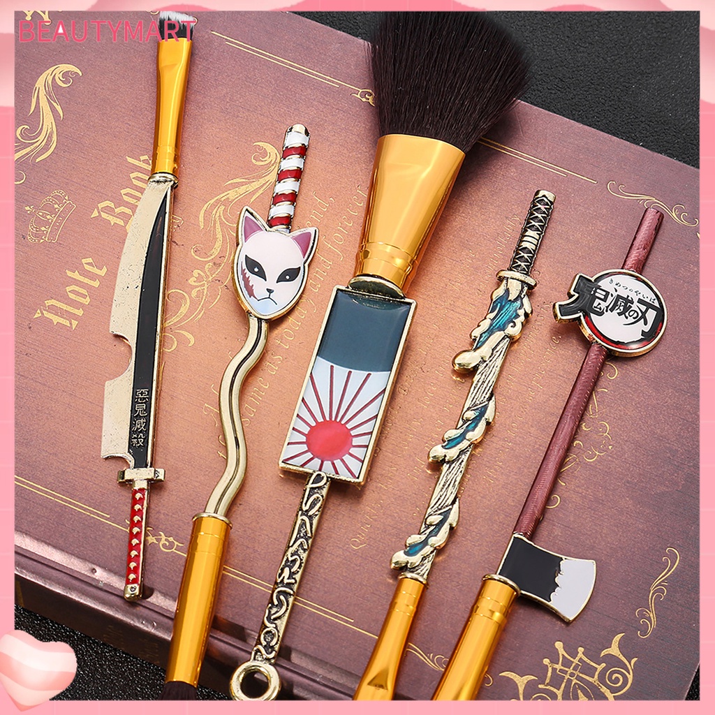 Bộ Cọ Trang Điểm Phấn Mắt Má Hồng Họa Tiết Anime Demon Slayer