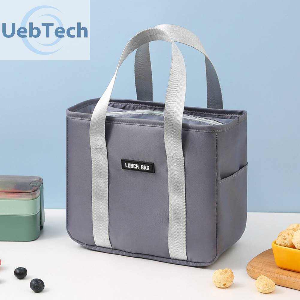 Túi Đựng Hộp Cơm Trưa Giữ Nhiệt Dung Tích Lớn Bằng Vải Oxford Cho Hoạt Động Ngoài