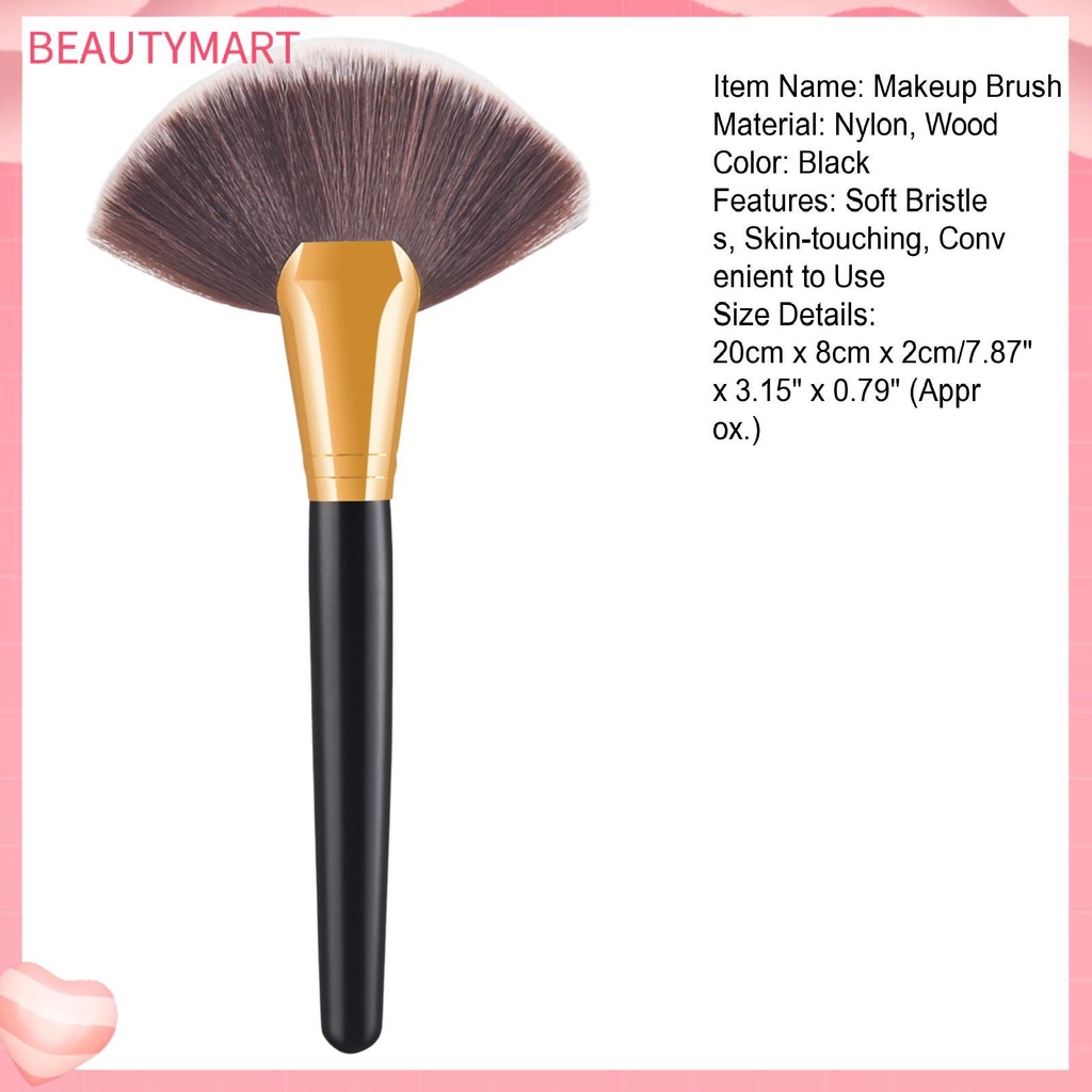 [beautymart] Cọ Trang Điểm Phấn Phủ Dễ Vệ Sinh Tái Sử Dụng Thân Thiện Với Môi Trường Ống Màu Vàng Đồng Kích Thước Lớn Thoải Mái Cho Cuộc Sống Hàng Ngày