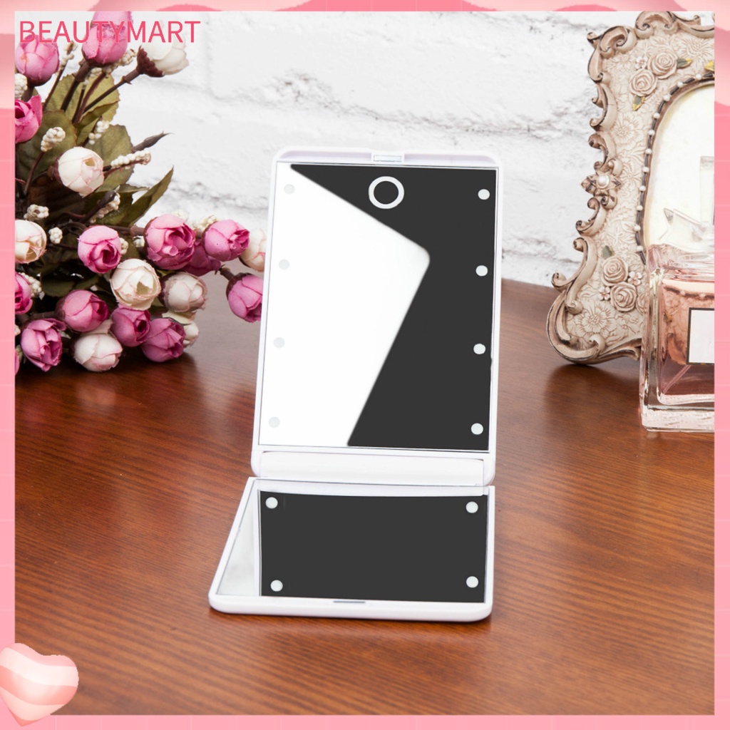 Gương Trang Điểm Gập Lại Được 315 Độ Phóng Đại 2X Cầm Tay Dạng Gập Và Công Tắc Cảm Ứng Nhẹ