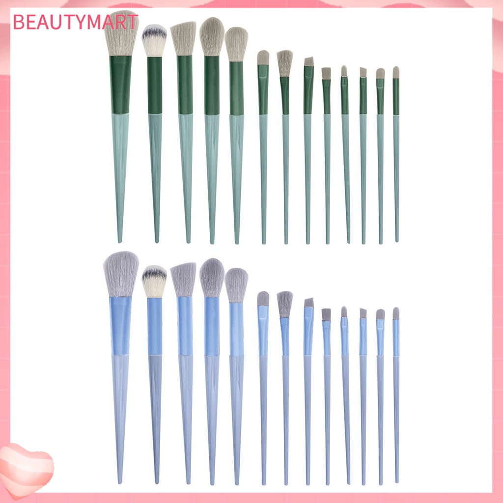 Bộ 13 Cọ Trang Điểm Lông Mềm Mại Thoáng Khí Tay Cầm Dài Có Thể Giặt Sạch Cho Nữ