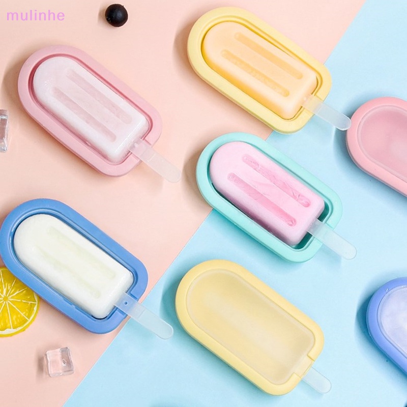 Khuôn Làm Kem Bằng Silicone DIY Kèm Vỏ PP Hình Trái Tim Đáng Yêu Dành Cho Nhà Bếp vn