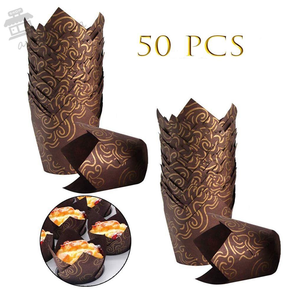 AUGUSTINA Set 50 Đế Lót Bánh Cupcake Chống Thấm Dầu