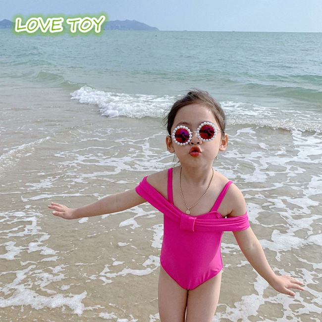 Bộ Đồ Bơi Liền Thân 2 Mảnh Thoáng Khí Mau Khô Cho Bé Gái