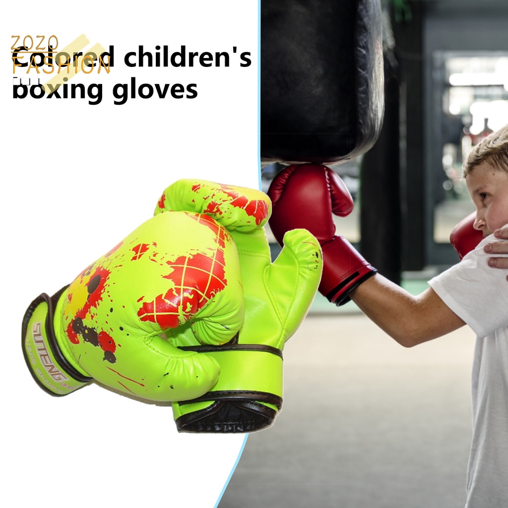 1 Cặp Găng Tay Boxing Bằng Da Giả Hỗn Hợp Bảo Vệ Cho Trẻ Em