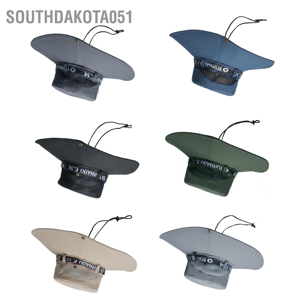 Southdakota051 Câu Cá Nón Thoáng Khí Cotton Polyester Vành Lớn Mũ Chống Nắng Cho Nam Mùa Hè Leo Núi