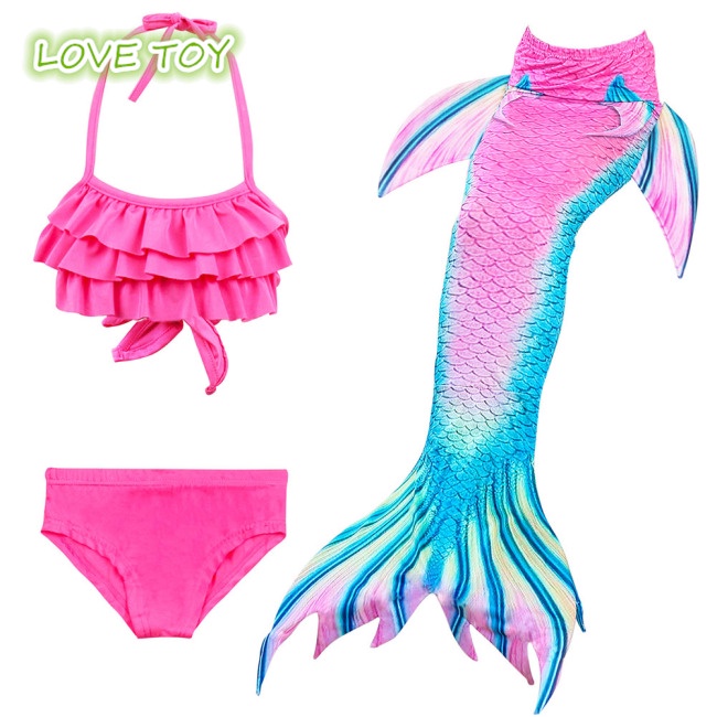 Set 3 Món Đồ Bơi Nàng Tiên Cá Cho Bé Gái