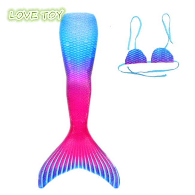 Bộ Đồ Bơi 2 Mảnh Chất Liệu Polyester Hình Đuôi Nàng Tiên Cá Nhiều Màu Sắc Cho Bé Gái 3-12 Tuổi