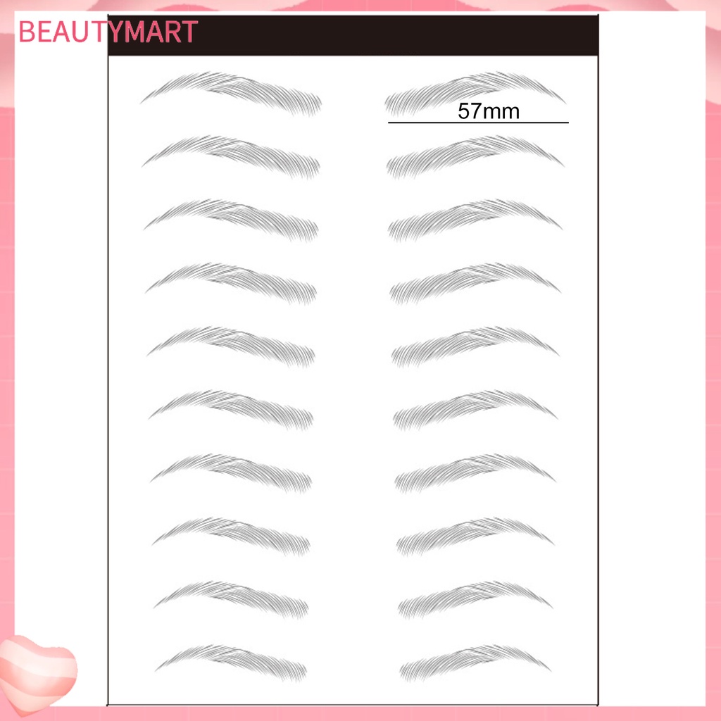 1 Tờ Miếng Dán Tạo Kiểu Lông Mày 3D Tự Nhiên Kháng Nước Lâu Trôi Cho Nữ