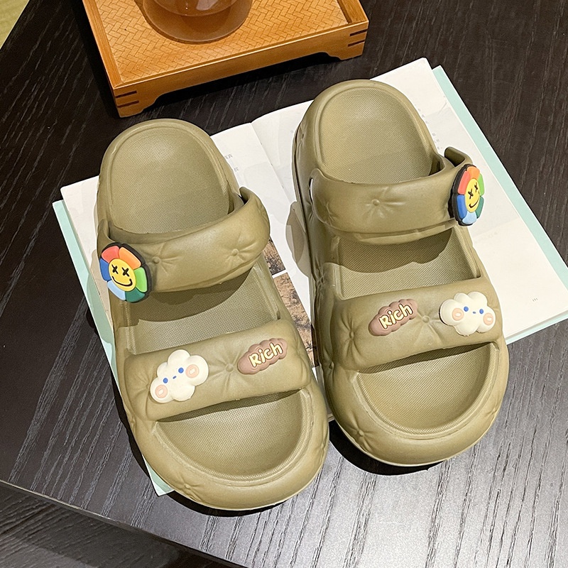 Dép Đế Dày Chống Trượt Khử Mùi Họa Tiết Hoạt Hình Dễ Thương Thời Trang Mùa Hè Cho Nữ
