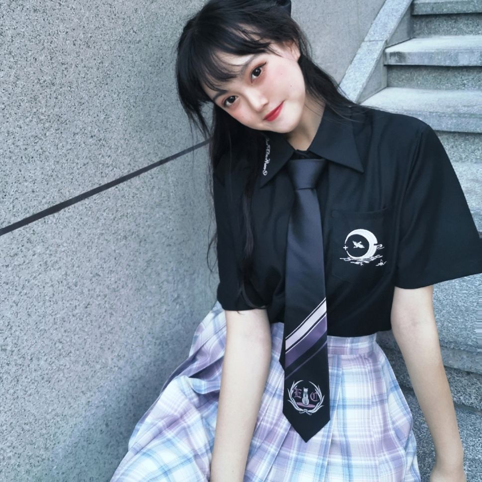 Phụ Kiện Cà Vạt JK Chính Hãng Mới Chính Hãng Áo Sơ Mi Nam Nữ Đồng Phục Học Sinh Phong Cách Preppy Làm Bằng Tay Jacquard Phối Nơ Màu