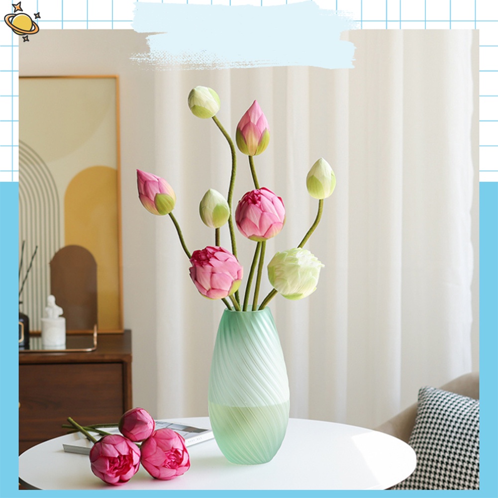 Hoa Sen Giả Bằng Lụa Dùng Trang Trí Sân Vườn