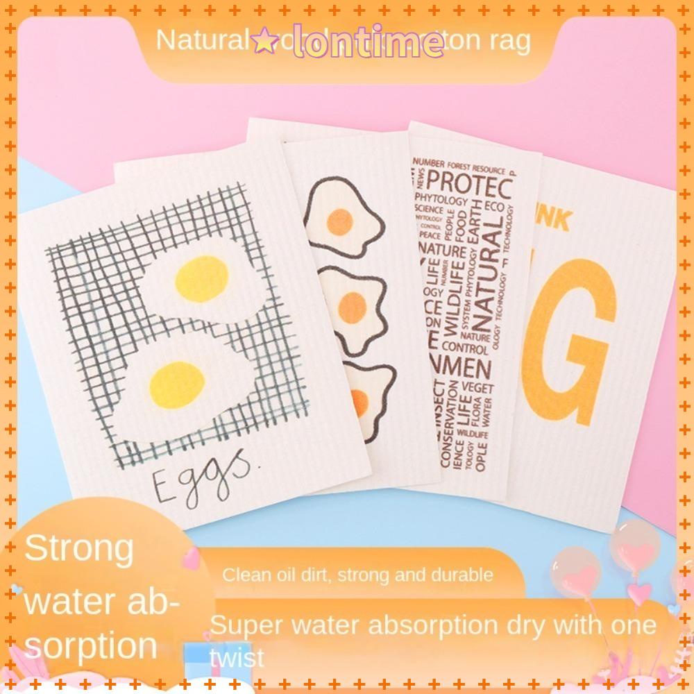 Khăn Lau Chén Dĩa Thấm Hút Tốt In Họa Tiết Xinh Xắn