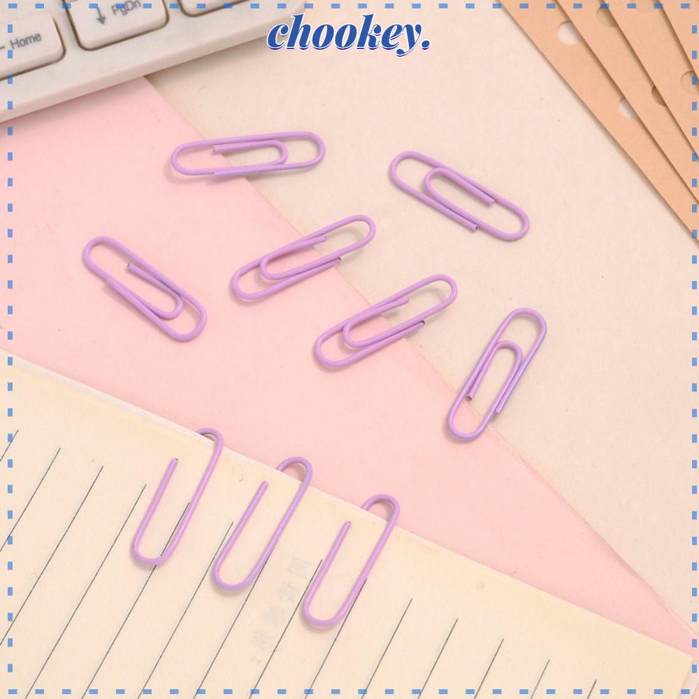 CHOOKEY Set 120 / 120 Kẹp Giấy Bằng Kim Loại Màu Tím Dễ Thương Đa Ứng Dụng