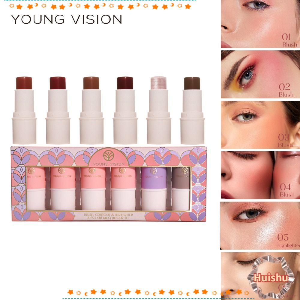 HS Phấn Má Hồng Dạng Thỏi Mềm Mượt Màu Trơn Thời Trang