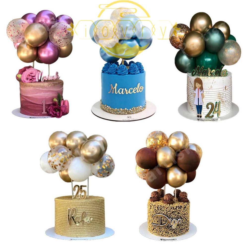 IVORY Que Cắm Trang Trí Bánh Sinh Nhật / Đám Cưới Bằng Kim Loại