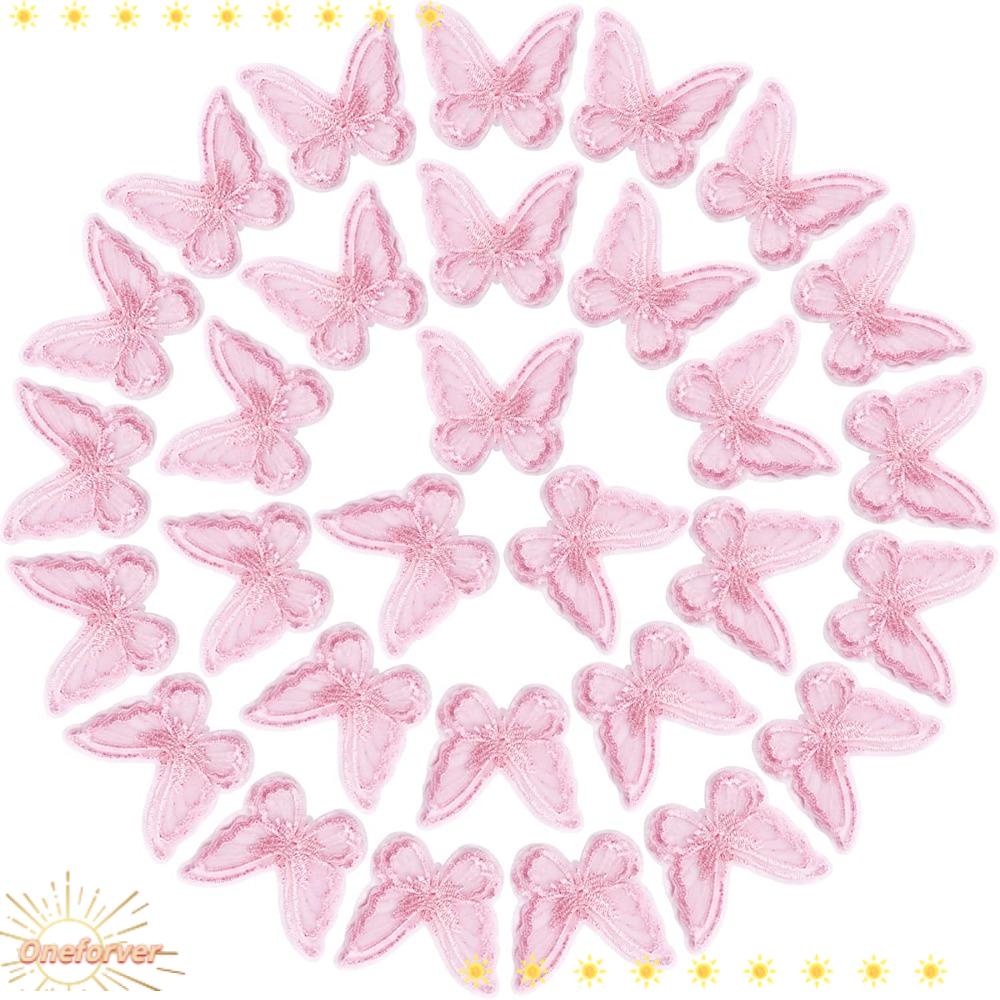 FOREVER Miếng Ren Thêu Hình Bươm Bướm Đôi Trang Trí Tóc Cô Dâu