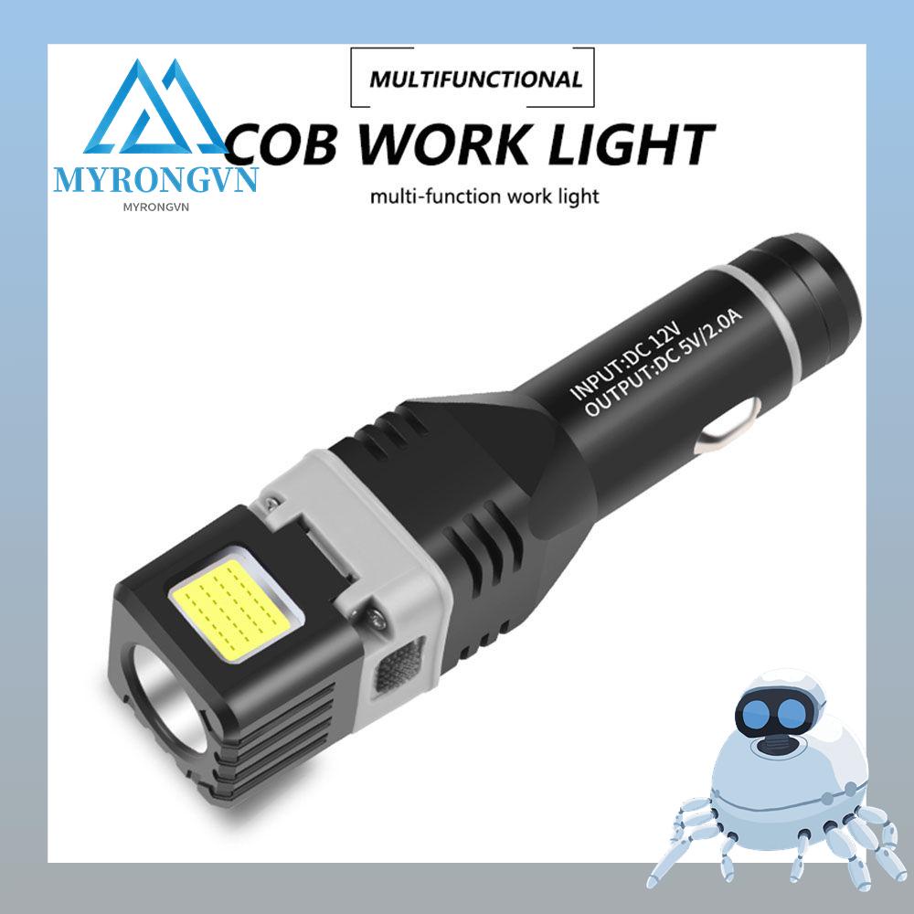 MYRONGVN Đèn Pin LED Cầm Tay Chiếu Sáng Mạnh Mẽ Màn Hình Hiển Thị Điện Áp Cao Cho Xe Hơi