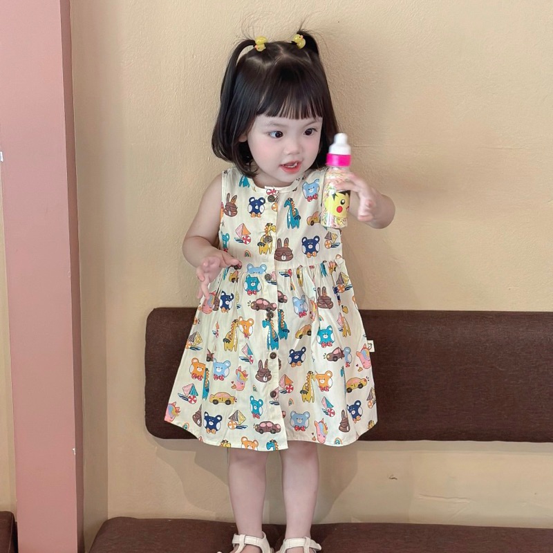 VÁY BABY DOLL HOẠT HÌNH CHO BÉ