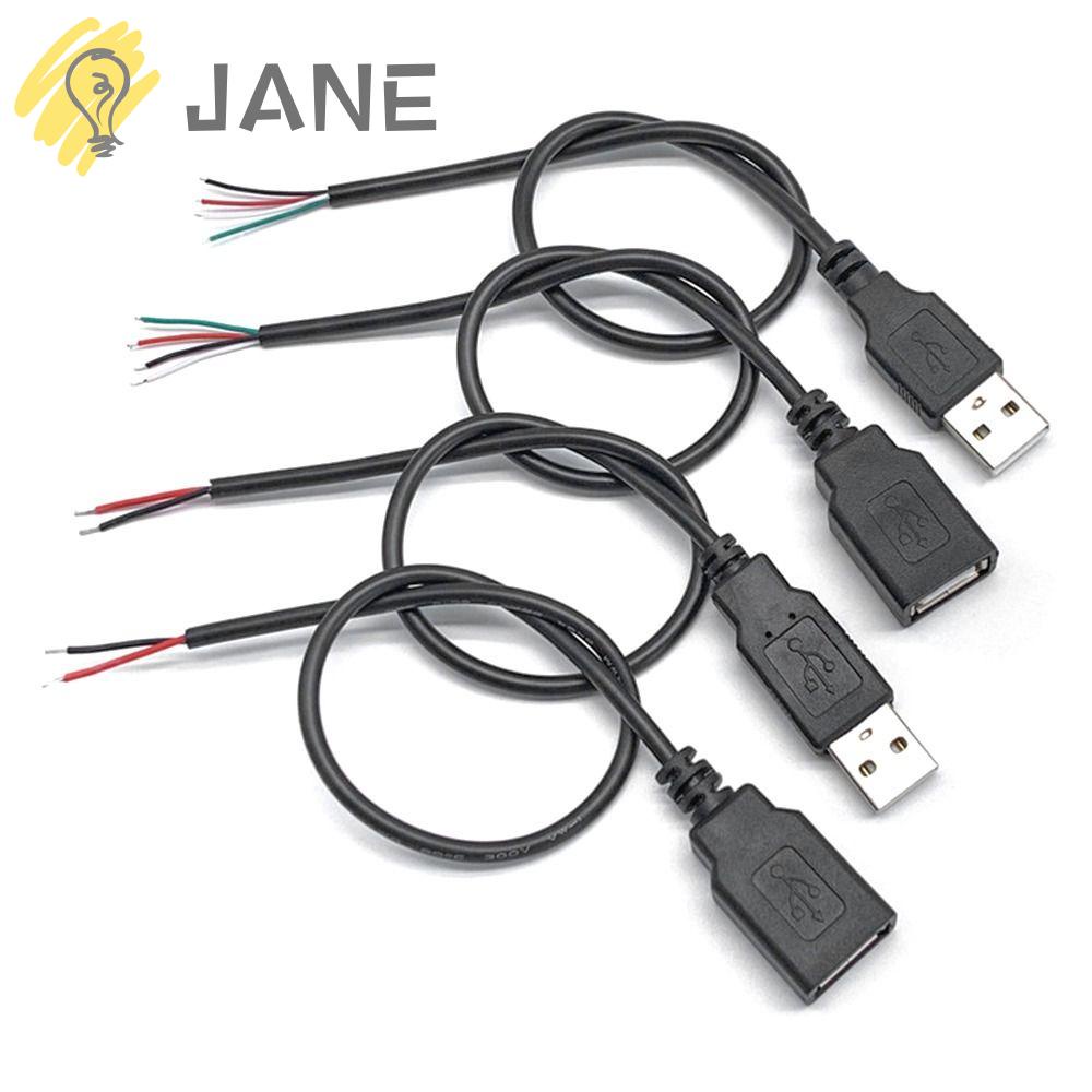 JANE Set 5 Dây Cáp Nối Dài Jack Cắm 2 / 4 Pin 30cm