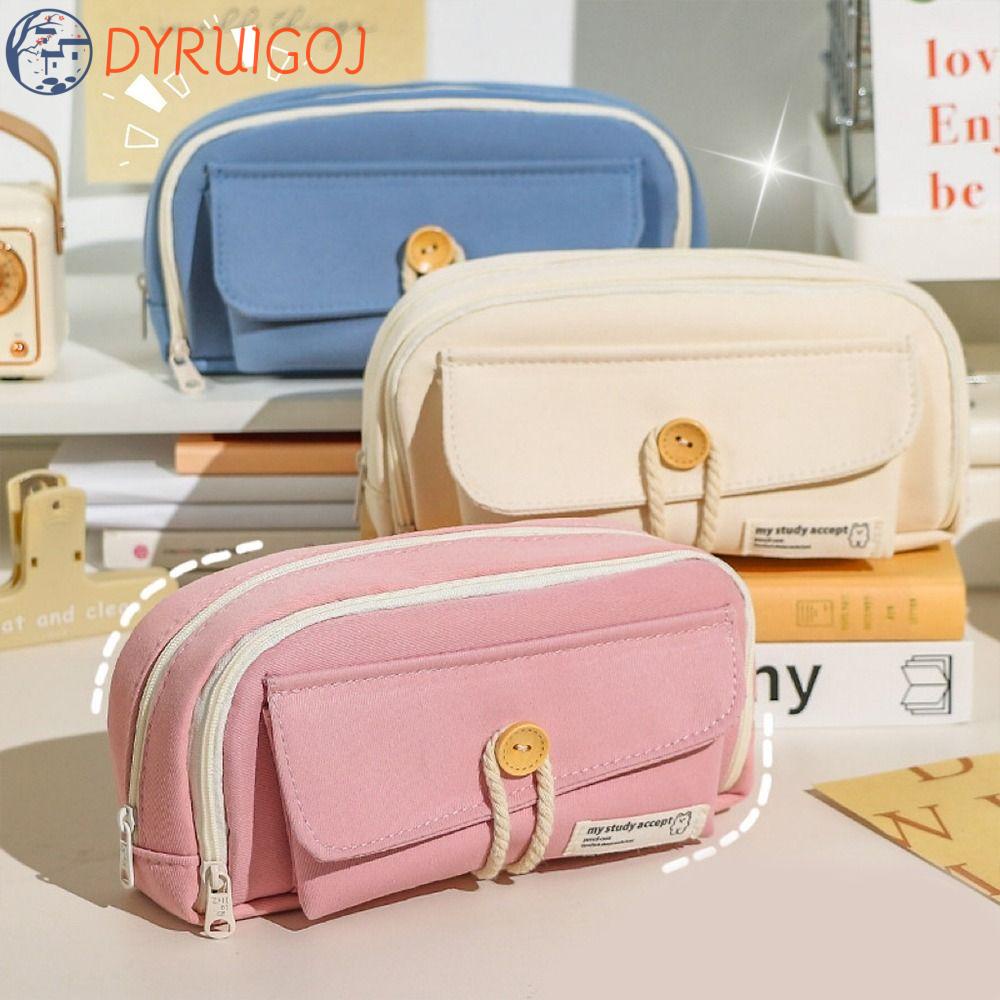 Túi Đựng Đồ Trang Điểm DYRUIDOJ Nhiều Tầng Để Bàn Sức Chứa Lớn 5 Màu Sắc Phong Cách Hàn Quốc Cho Trẻ Em