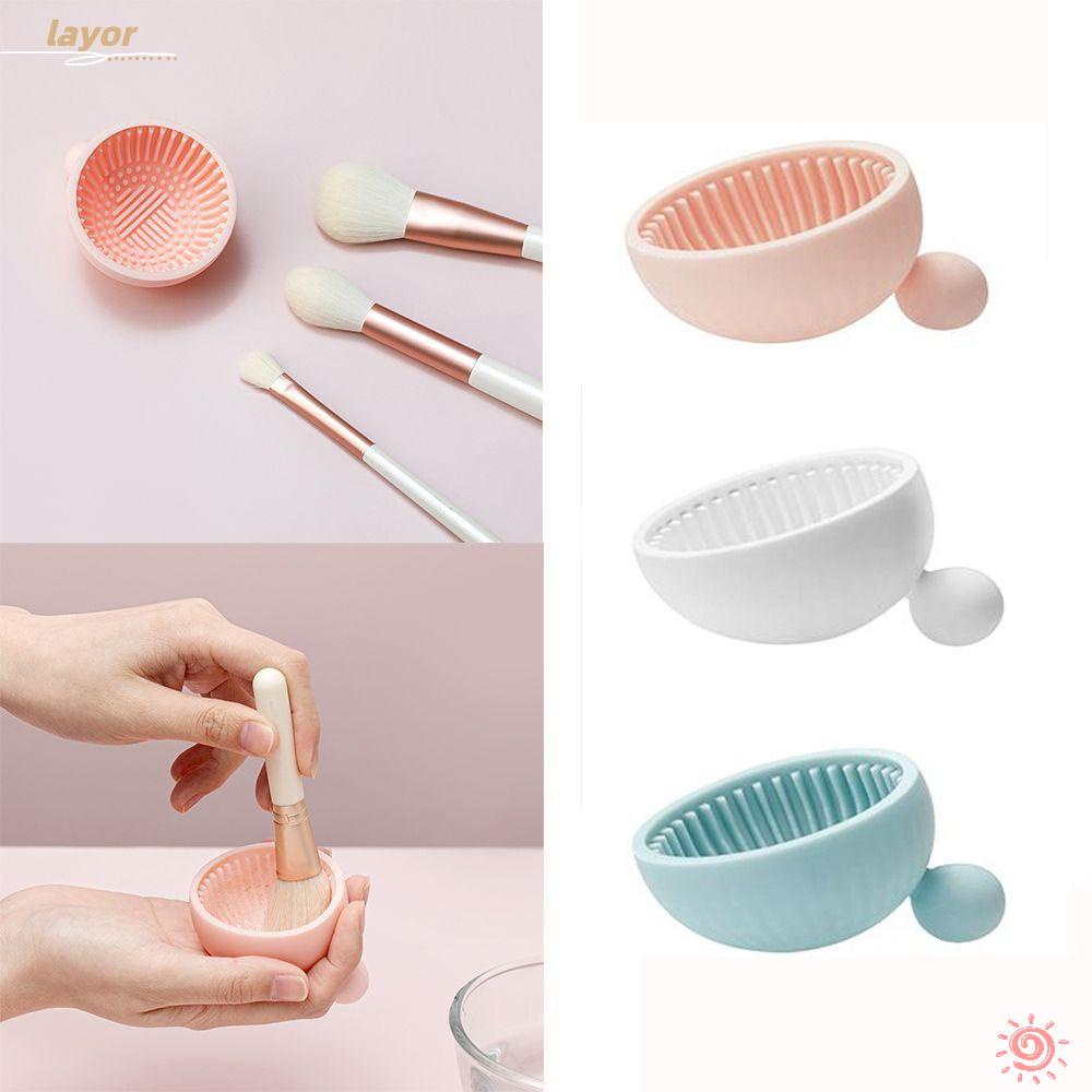 LAY Miếng Silicone Vệ Sinh Cọ Trang Điểm Tiện Lợi