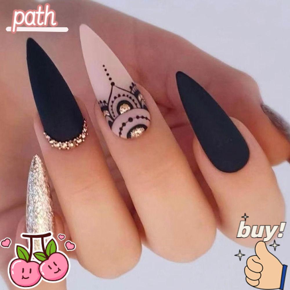 PATH Set 24 Móng Tay Giả Kiểu Pháp Đơn Giản