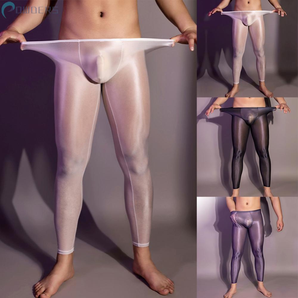 Quần Legging Dài Siêu Mỏng Sáng Bóng Thời Trang Cho Nam