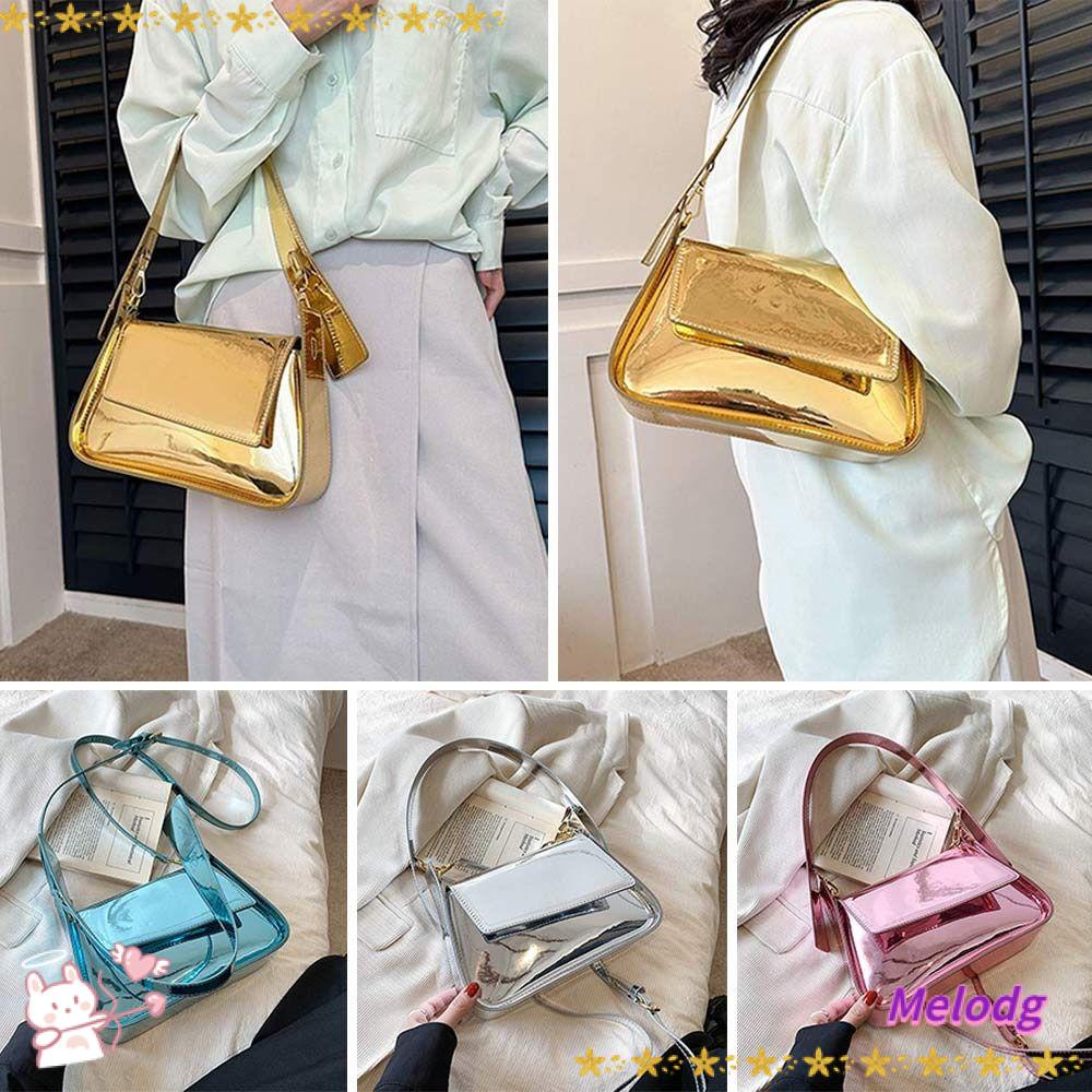 MELODG Túi Xách Da PU Bóng Thời Trang Cho Nữ