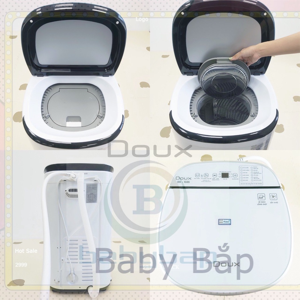 Máy giặt mini doux 12 chức năng có sấy DX-1335