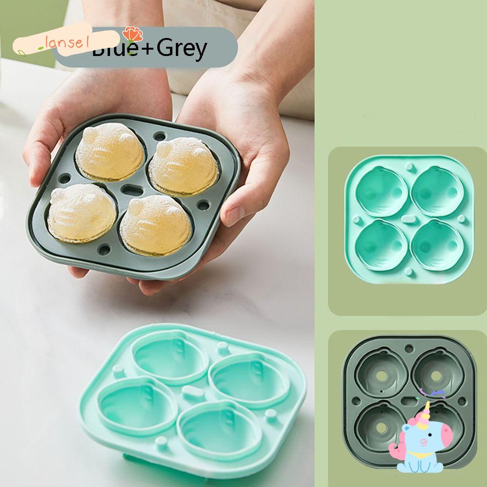 Khuôn Làm Đá Hình Đầu Hổ Bằng Silicone An Toàn Không Mực Chống Rò Rỉ