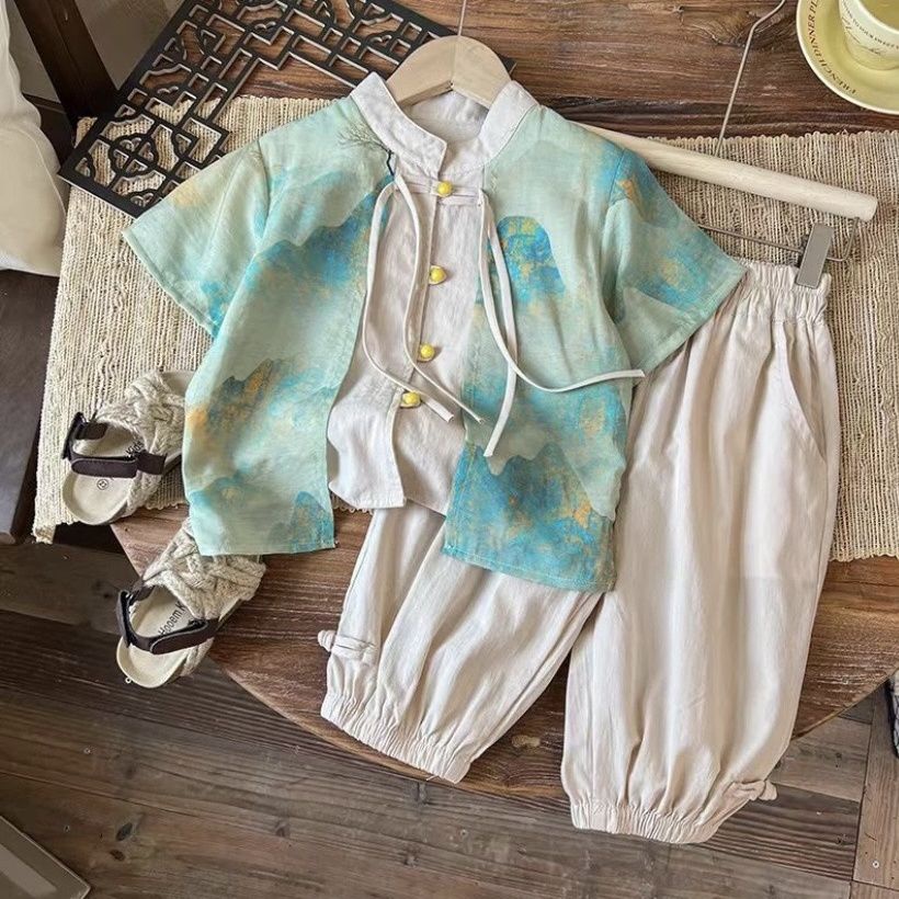 Áo Sơ Mi Tay Ngắn Phong Cách Hanfu Nhật Bản Thời Trang Mùa Hè Mới 2023 Dành Cho Nam Nữ