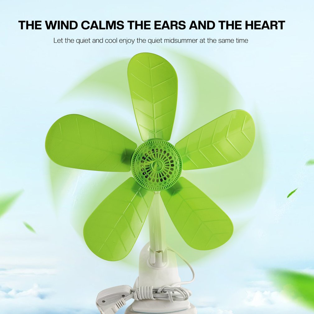 =Christmas=Clip Fan 5 Blades Silent Household Dormitory Bed Energy Saving Electric Fan
