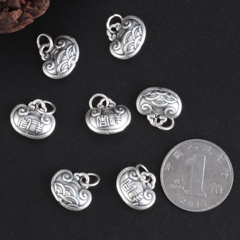 GIÁ SỈ  [BẠC] Charm bạc 3D khánh như ý - PH787 [Hàng loại 1 - SIÊU ĐẸP]