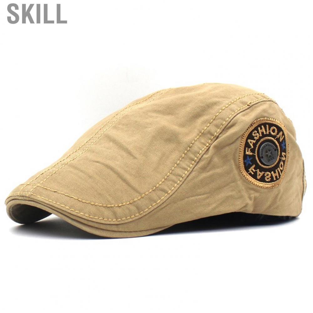 Skill Men Beret Hat Simple Style Soft Cotton Fashionable Casual Newsboy for Daily Wear