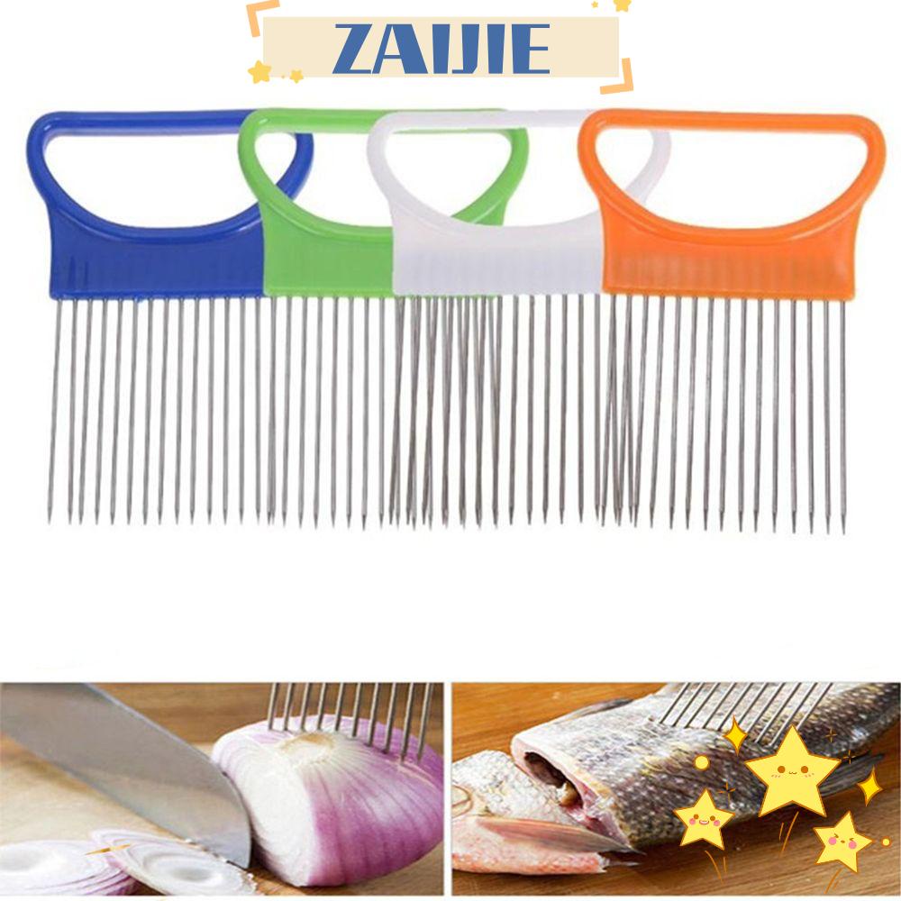 ZAIJIE24 Giá Đỡ Hỗ Trợ Cắt Hành Tây Bằng Thép Không Gỉ
