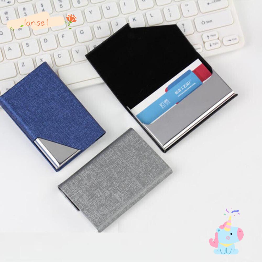 Ví Da PU Đựng Thẻ Tín Dụng / Danh Thiếp Bằng Thép Không Gỉ Thời Trang Cho Nữ