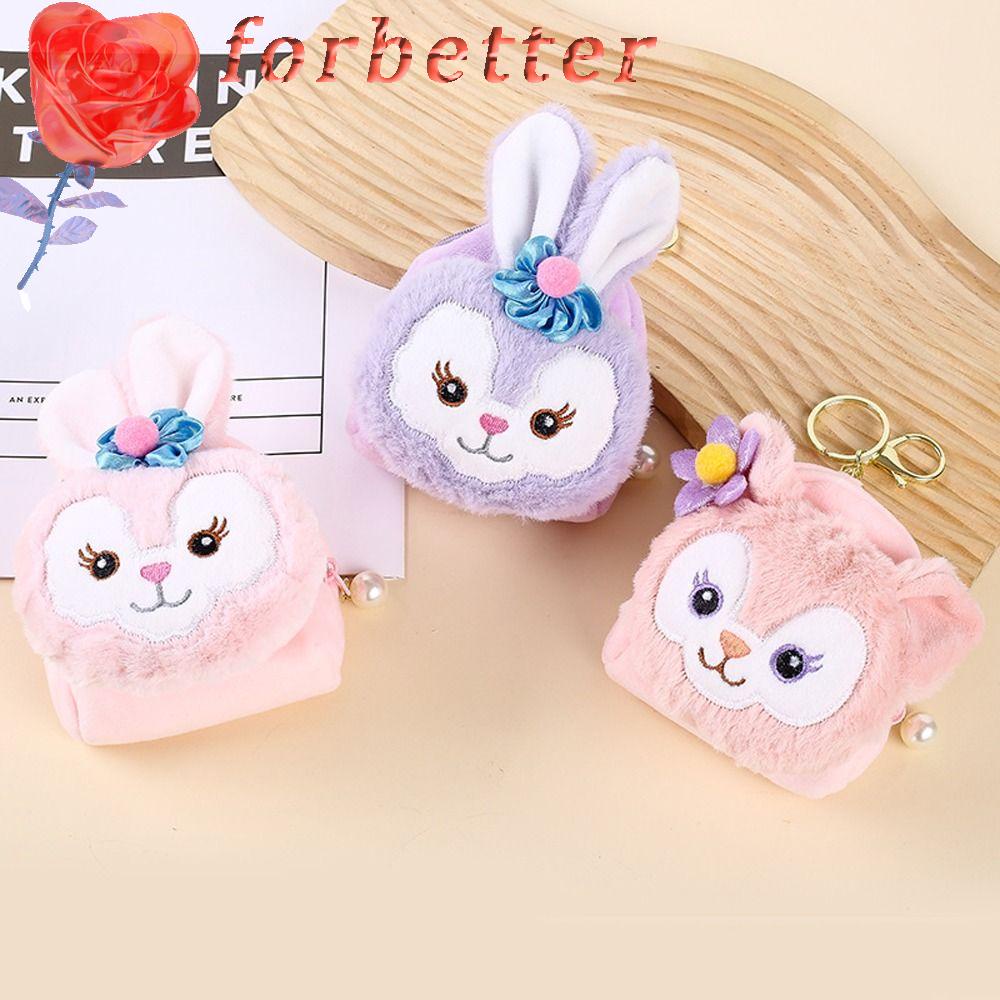 FORBETTER Ví Đựng Tiền Xu Kuromi Bằng Lông Nhung Mềm Mại Hình Melody / Thỏ Cinnamoroll / Cún Con / Thỏ Melody /
