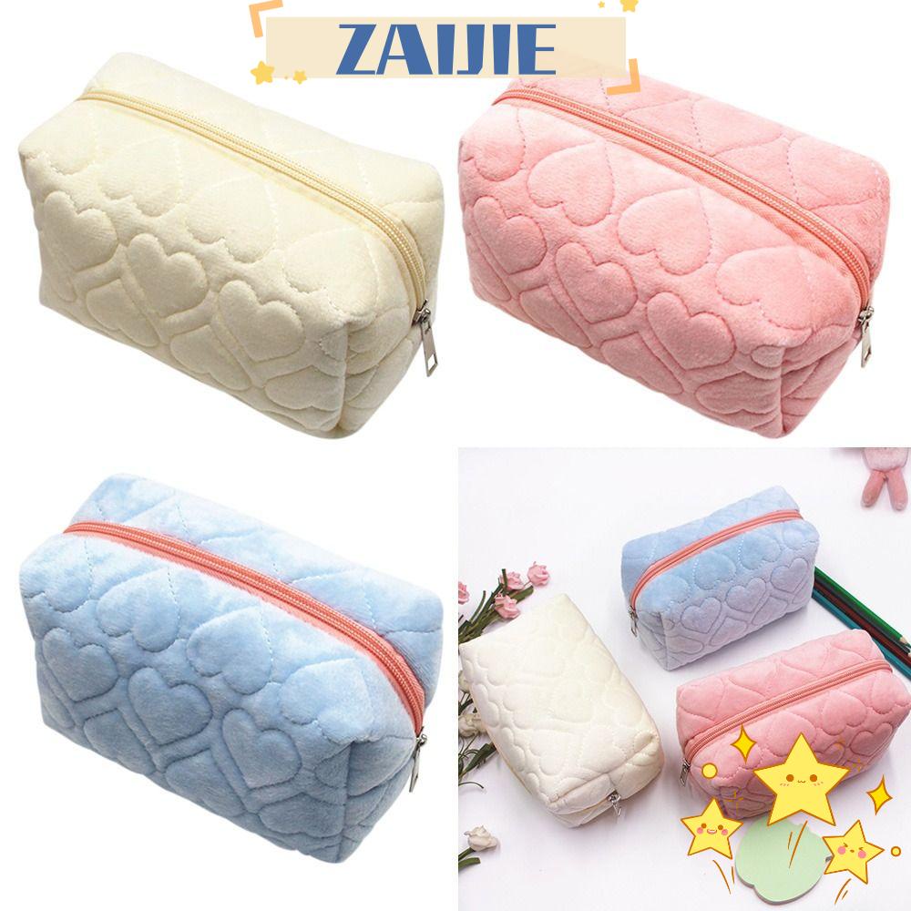 ZAIJIE24 Túi Đựng Bút Chì Màu Sắc Đơn Giản Xinh Xắn