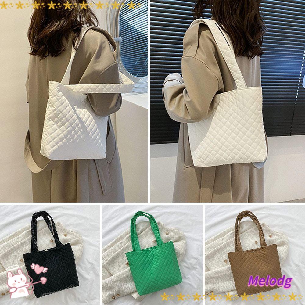 Túi Tote Cotton Nylon Màu Trơn Sức Chứa Lớn Thời Trang Cho Nữ