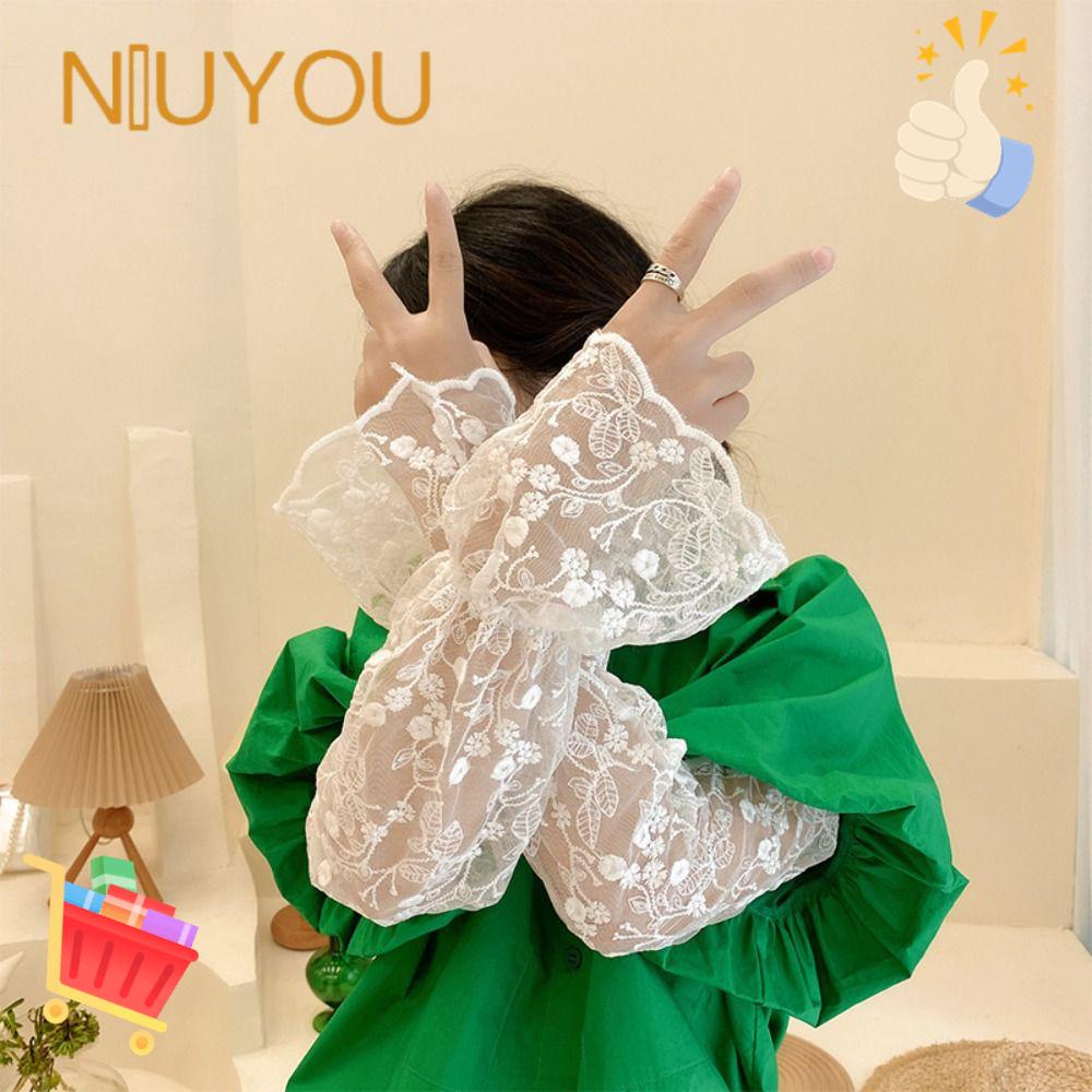 NIUYOU Găng Tay Lái Xe Chống Nắng Bằng Vải Tuyn Phối Lưới