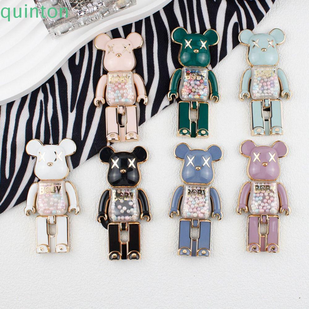 QUINTON Giá Đỡ Điện Thoại Có Vòng Nhẫn Hình Gấu 3D Tiện Dụng