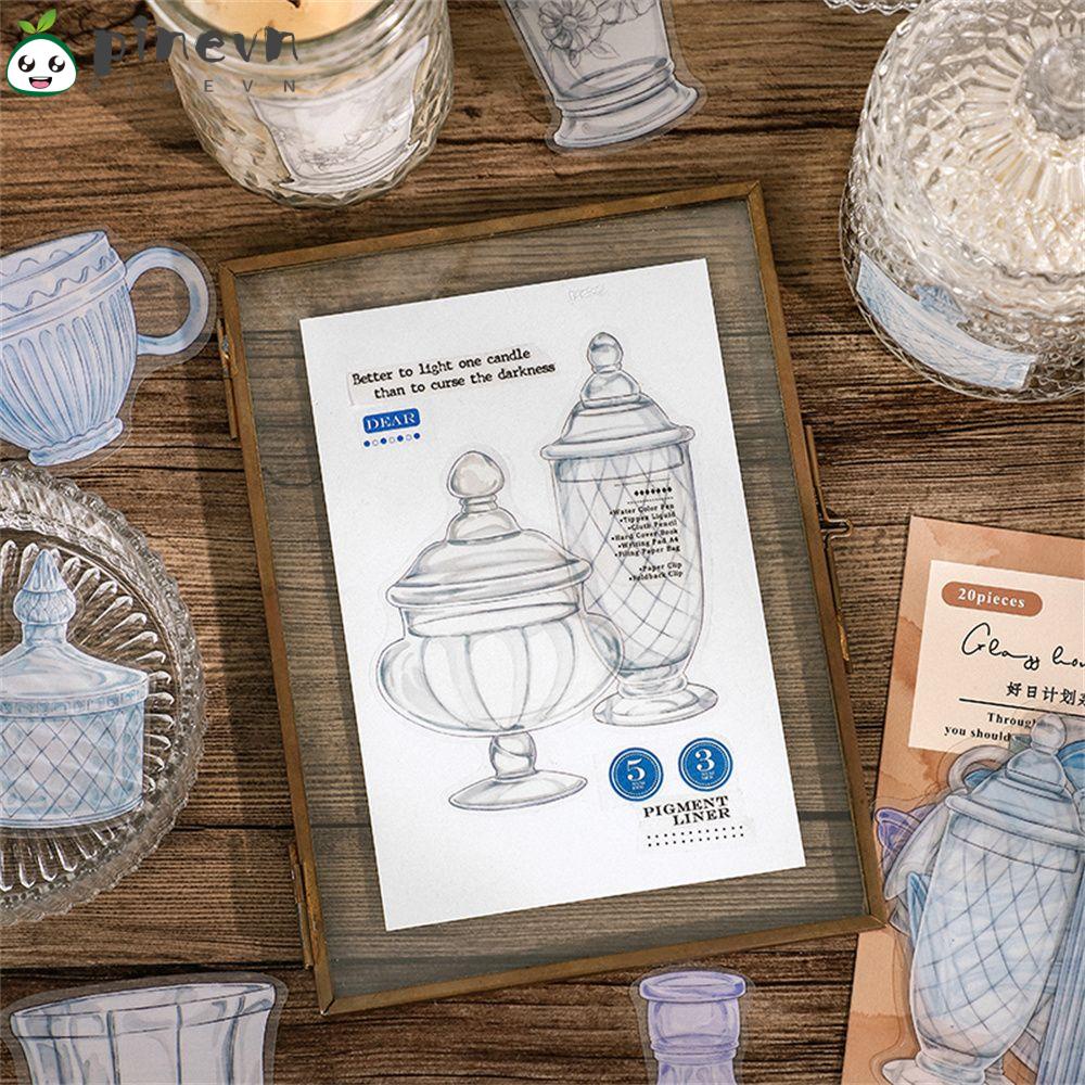 PINEVN Bộ 40 Miếng Dán Trang Trí Nhật Ký / Nhật Ký Hình Bánh Mì Vintage DIY